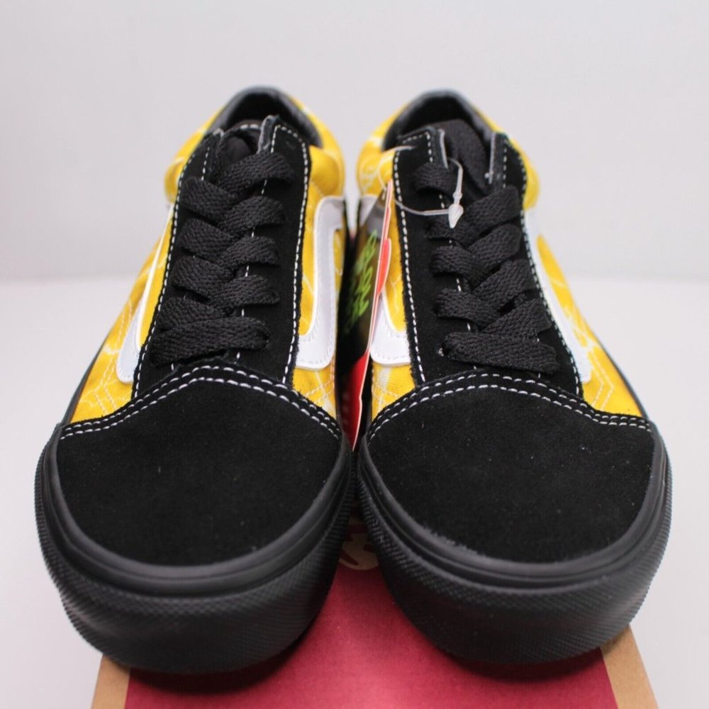 Vans Kids' Preschool Old Skool Shoes Black Yellow Glow in the Dark Select Size - Picture 6 of 11